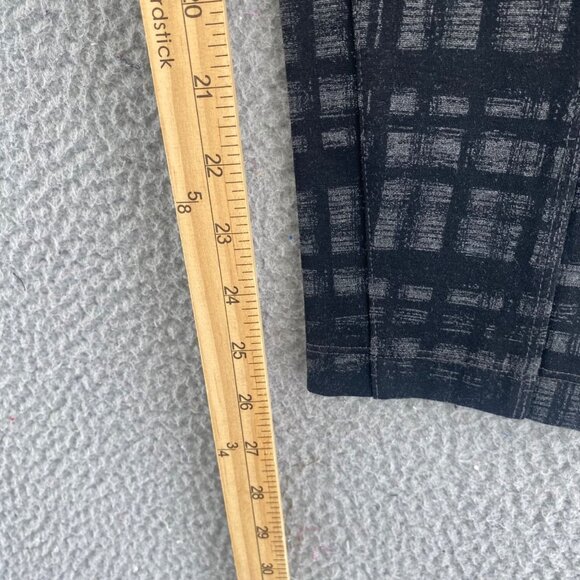 Lysse Pants Womens Large Black Plaid Ponte Leggings Pull On Stretch Activewear - Picture 10 of 12